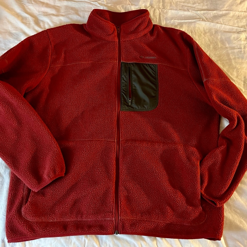 Columbia Men’s XXL Maroon‎ Red Fleece Gorpcore